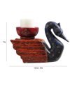 SWAN WOODEN CANDLE HOLDER SWAN WOODEN CANDLE HOLDER